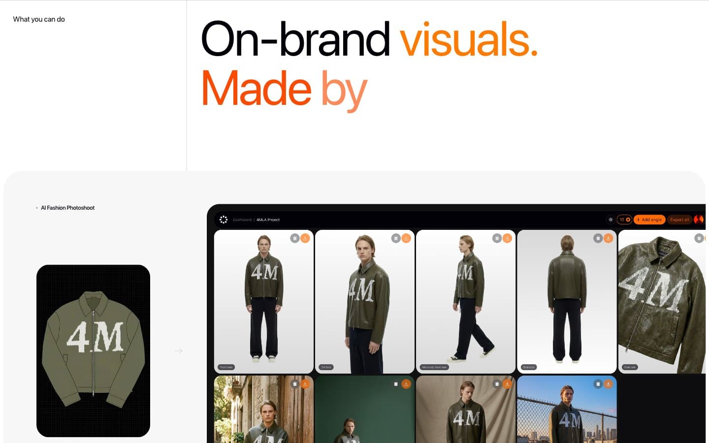 Screenshot of AI Product Generation