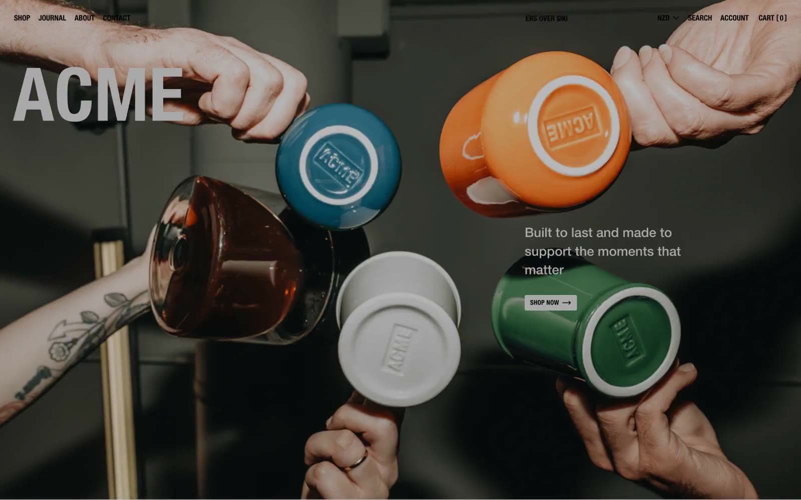 Screenshot of Acme Cups New Zealand