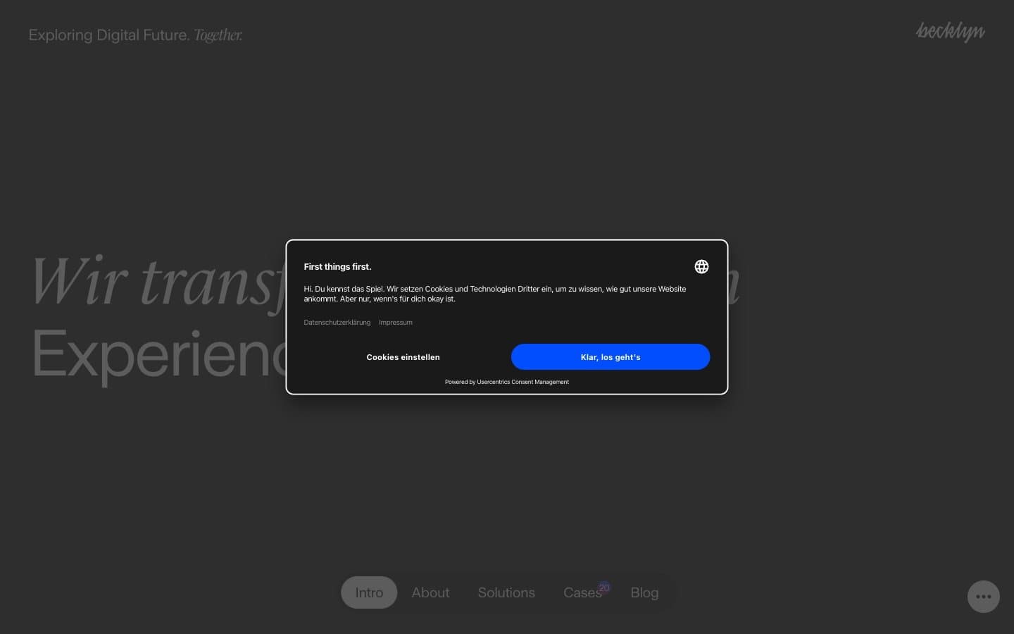 Screenshot of Becklyn