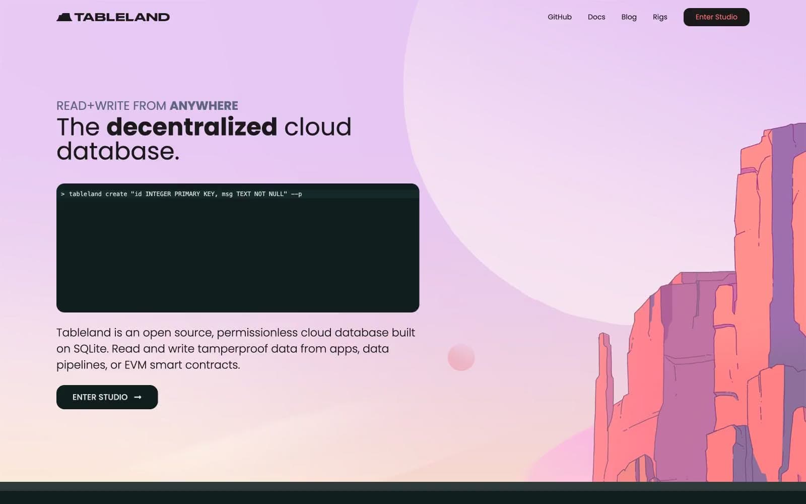 Screenshot of Tableland