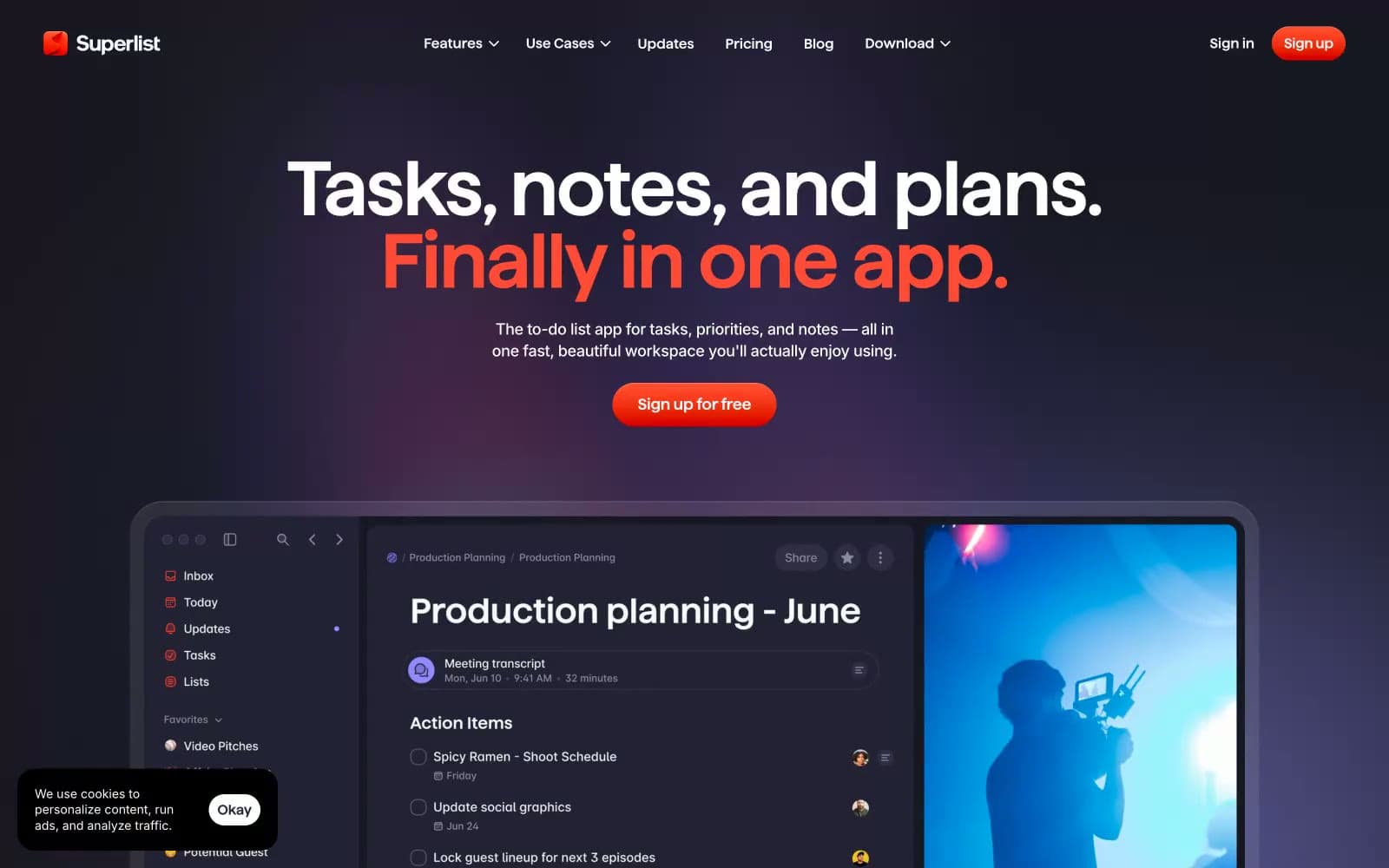 Screenshot of Superlist