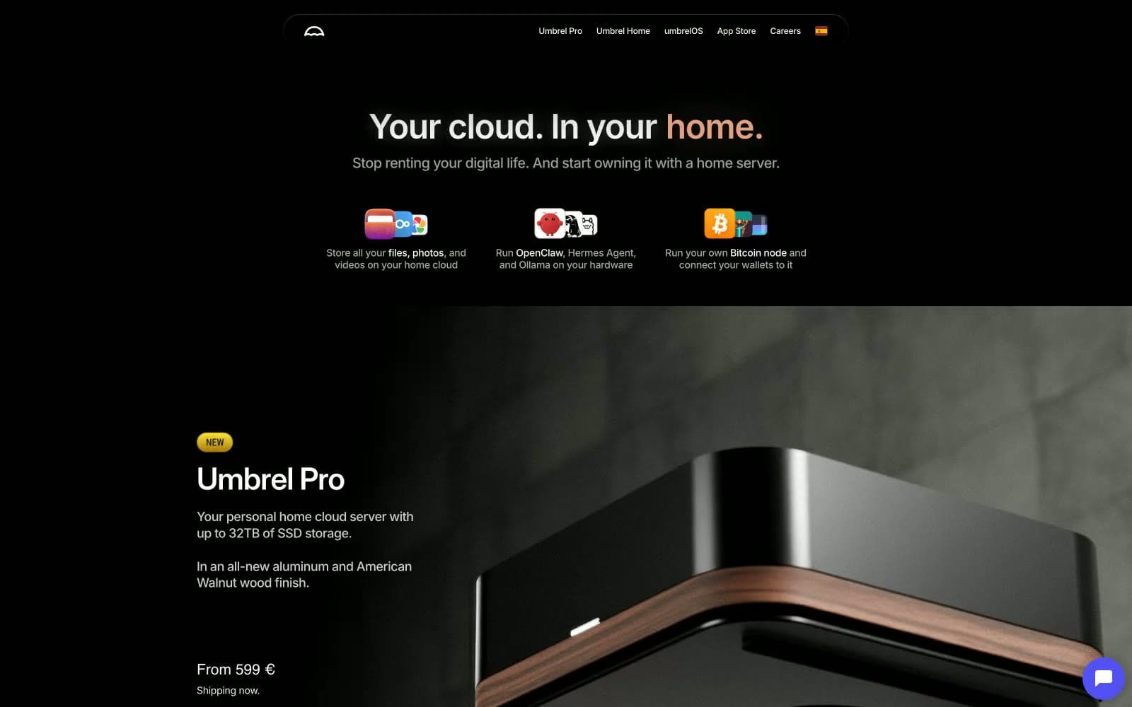 Screenshot of Umbrel