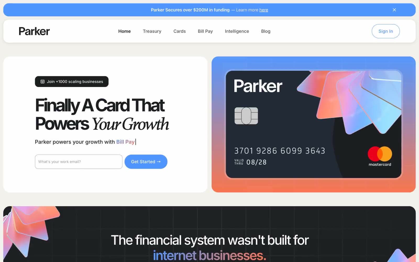 Screenshot of Join Parker