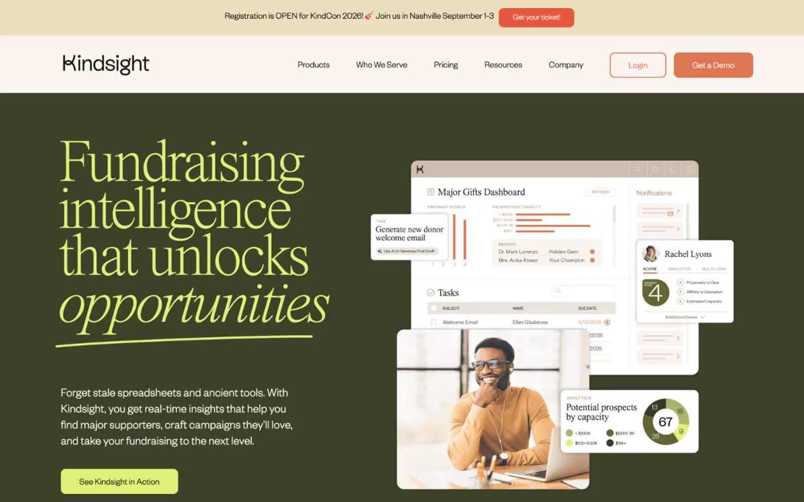 Screenshot of Kindsight