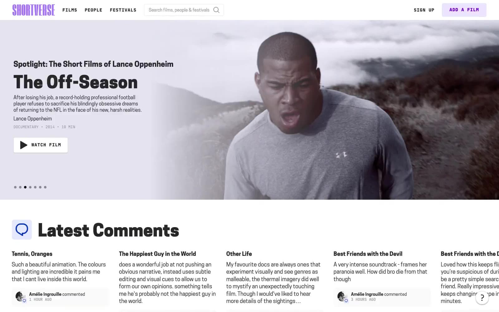 Screenshot of Shortverse