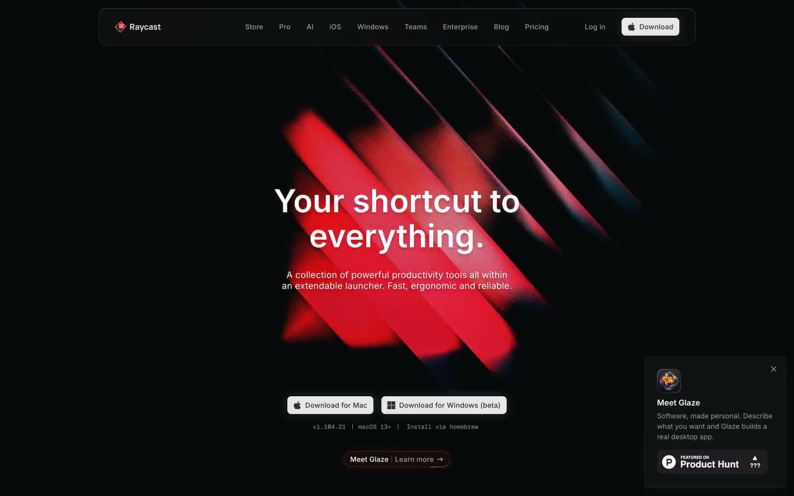 Screenshot of Raycast