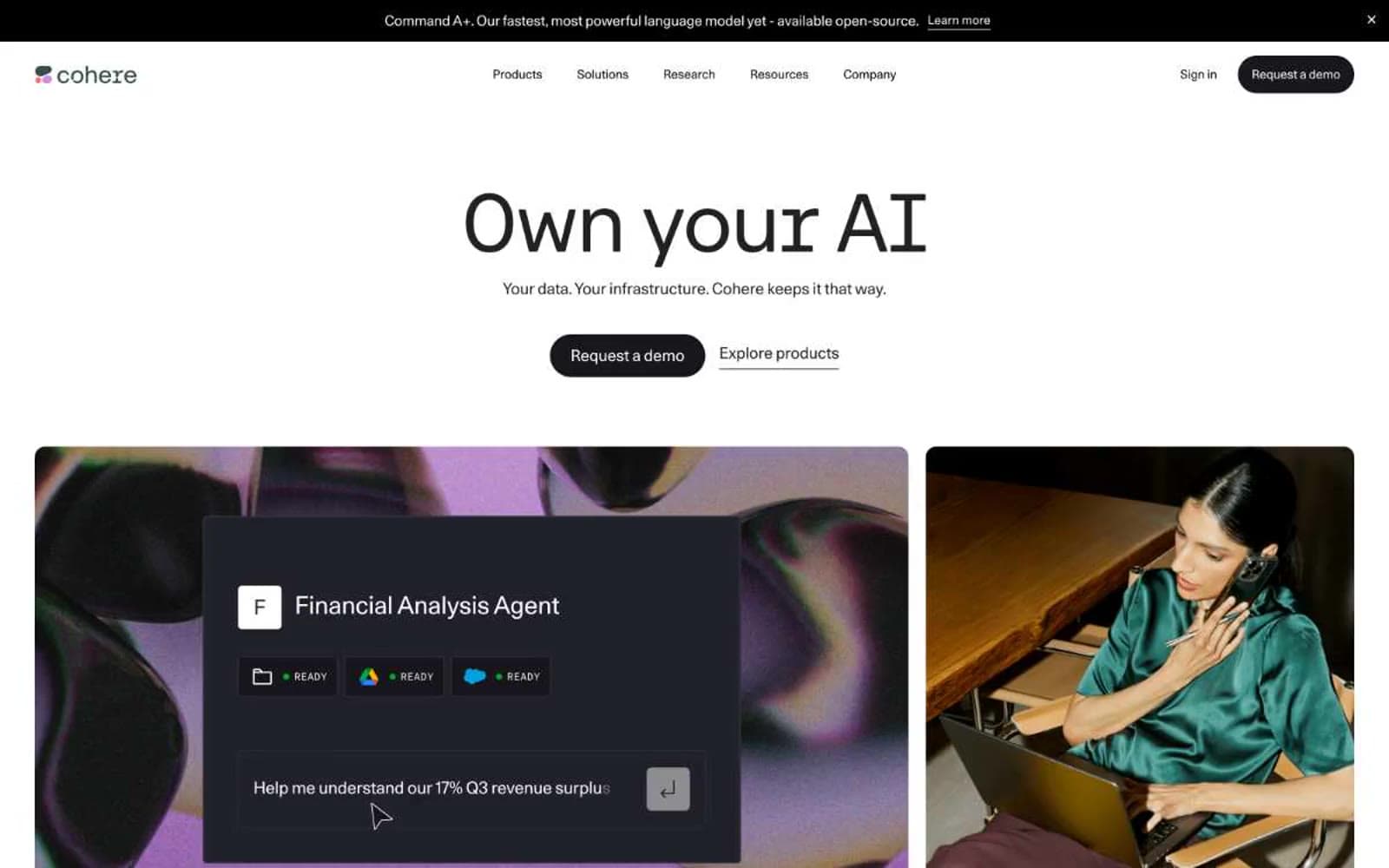 Screenshot of Cohere