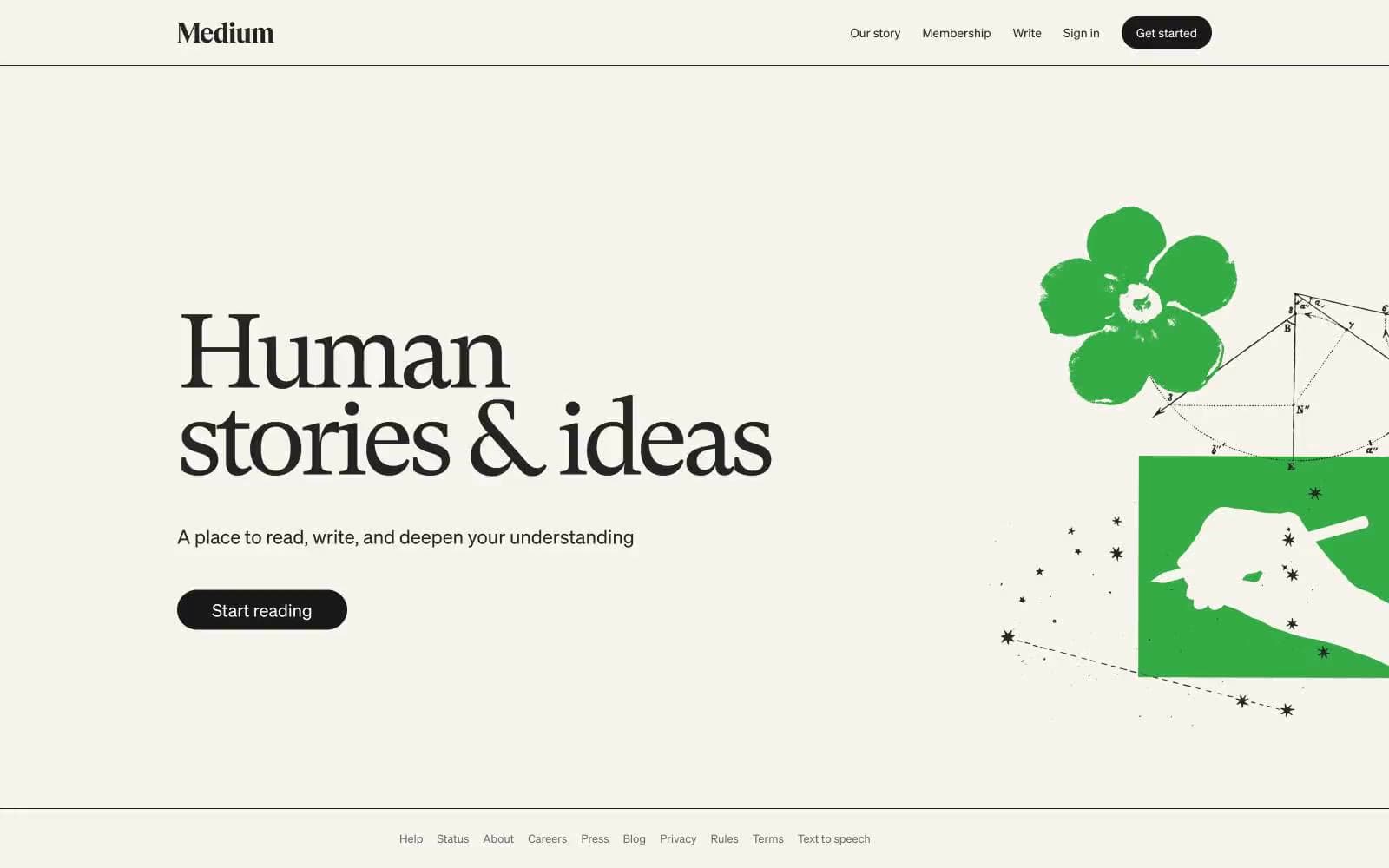Screenshot of Medium