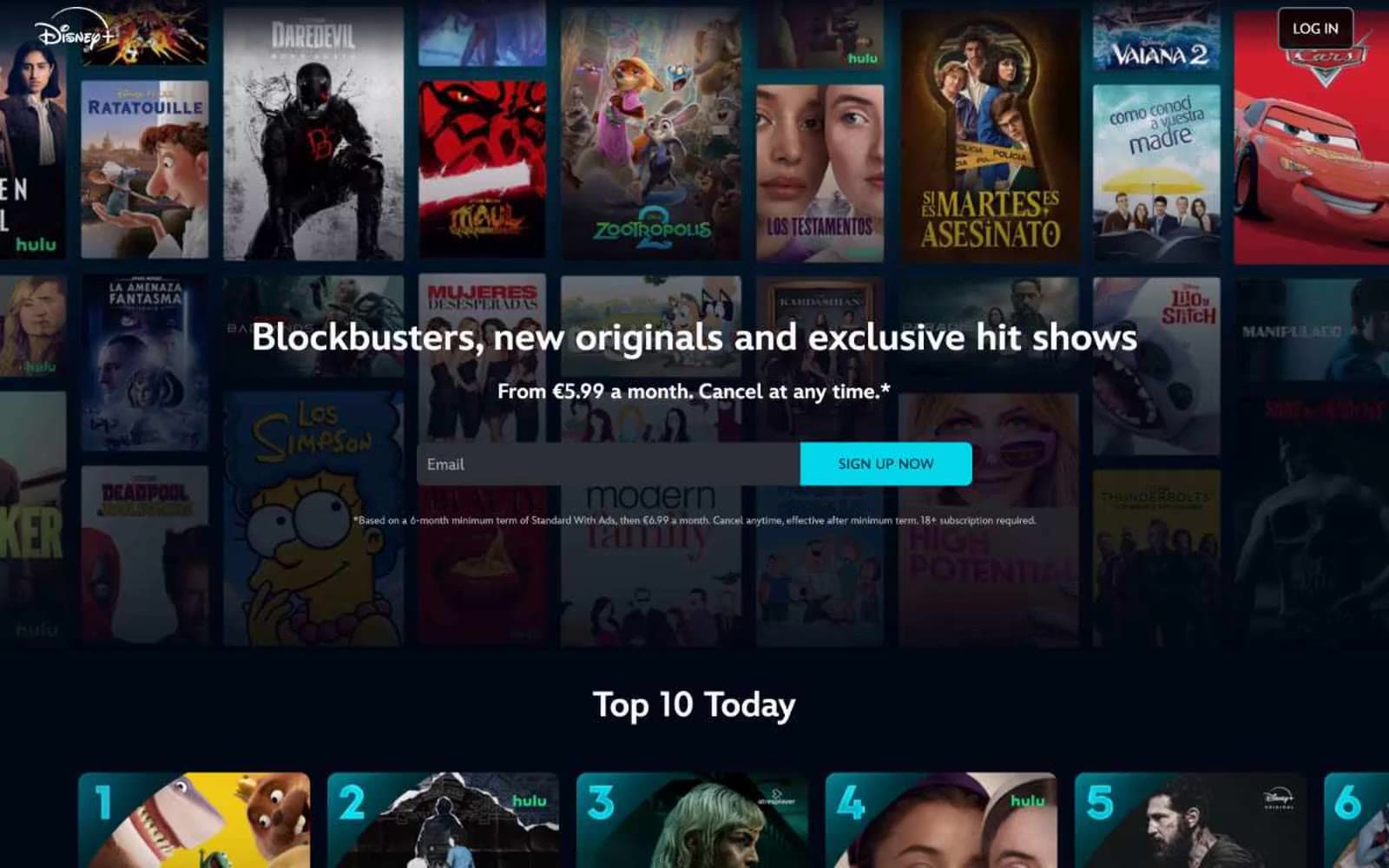 Screenshot of Watch new Originals