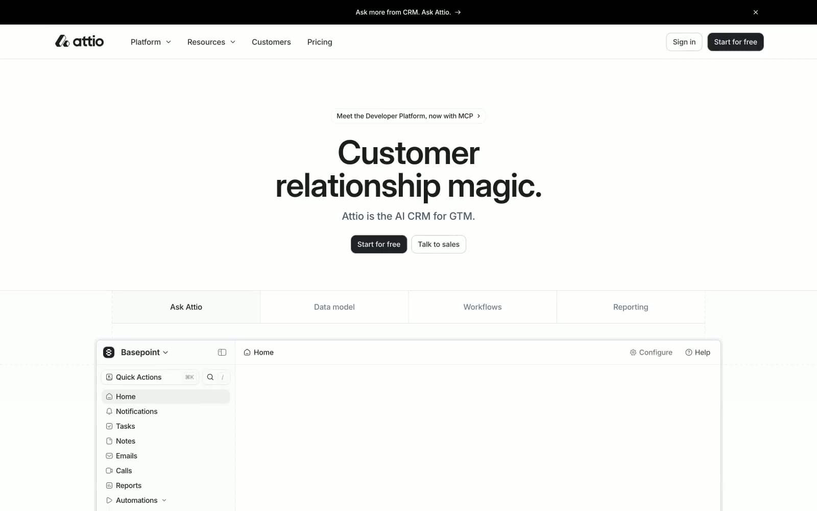 Screenshot of Attio