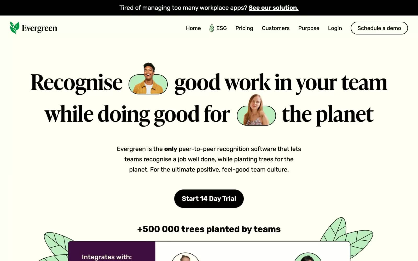 Screenshot of Evergreen